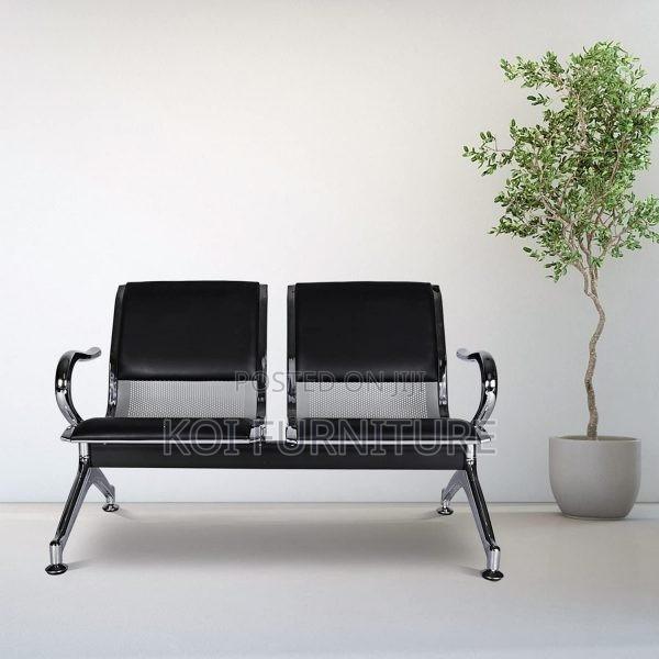 Office Benches; Heavy-Duty 2-Seater Padded Office Waiting Bench