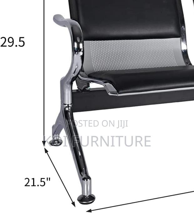 Office Benches; Heavy-Duty 2-Seater Padded Office Waiting Bench - thumbnail 3