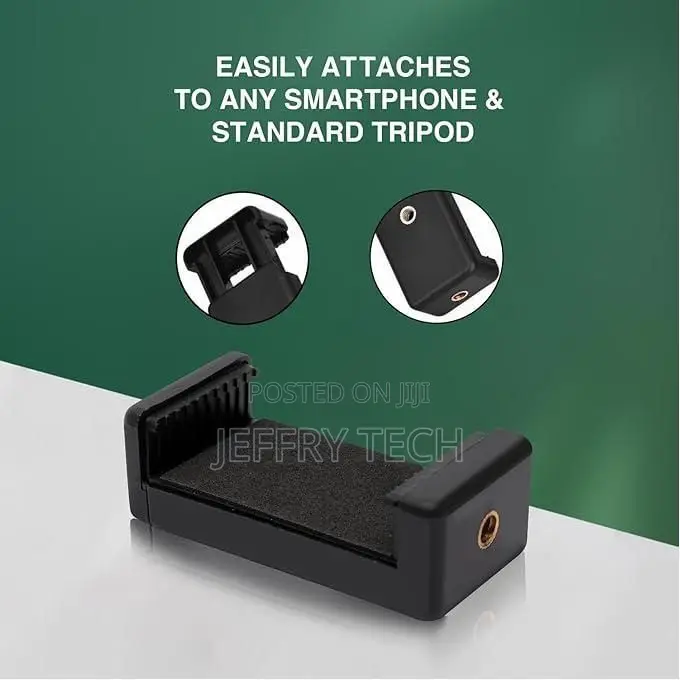 Mobile Monopod Holder Clip - Black - Compatible With All Smartphones