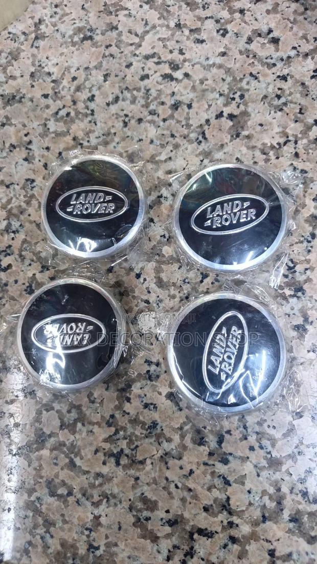 Iconic Black 4pc Gloss Finish Land Rover Wheel Center Caps