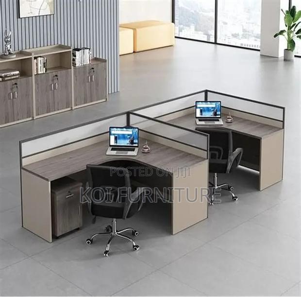 Office Workstation; Melanine Two Users MDF Office Workstations - thumbnail 3