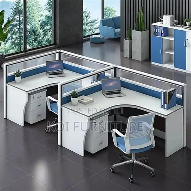 Office Workstation; Melanine Two Users MDF Office Workstations - thumbnail 6