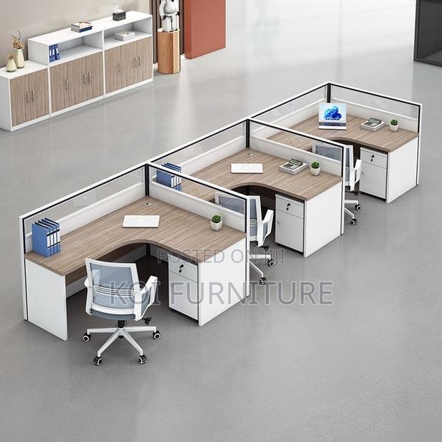 Office Workstation; Melanine Two Users MDF Office Workstations - thumbnail 7