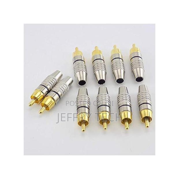 Rca Male Gold Plated Connector - 10 PCS for Audio/Video
