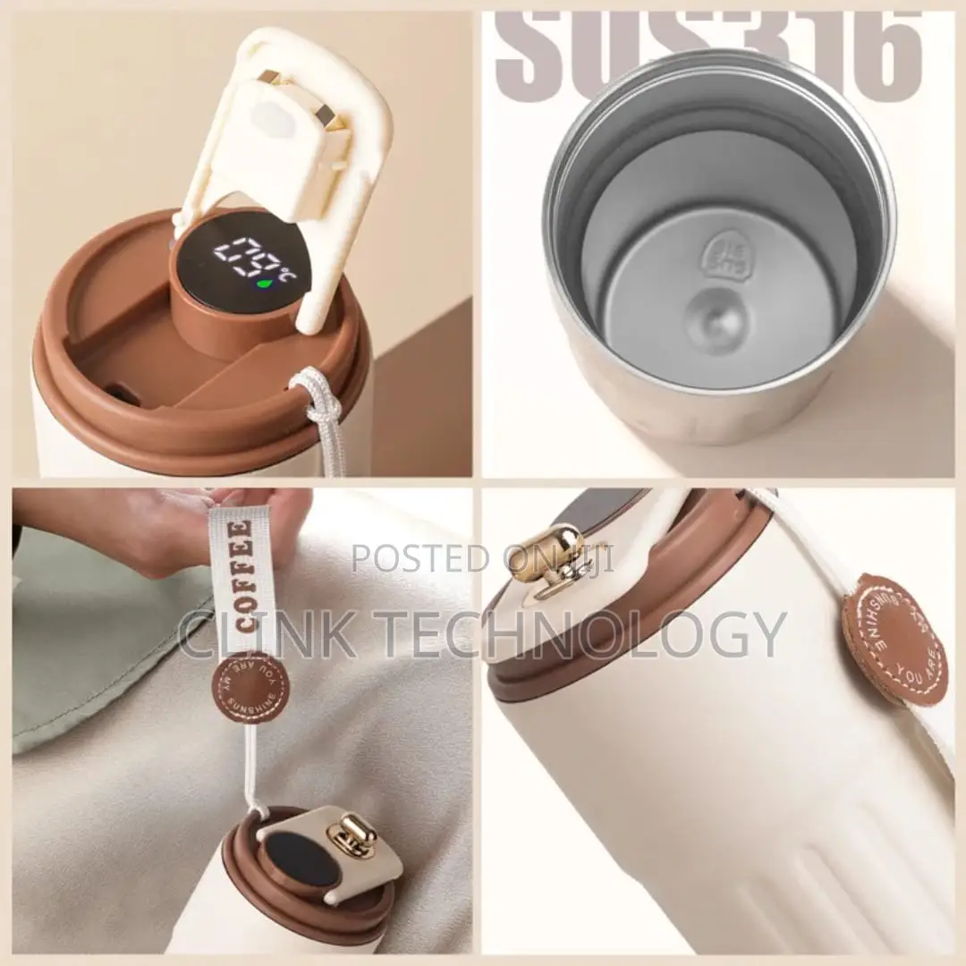 Smart Temperature Display Vacuum Flask 500ml – Stainless Steel