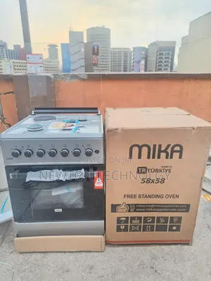 Silver Mika Standing Cooker 58 X 58 3 Gas + 1electric Hotplate