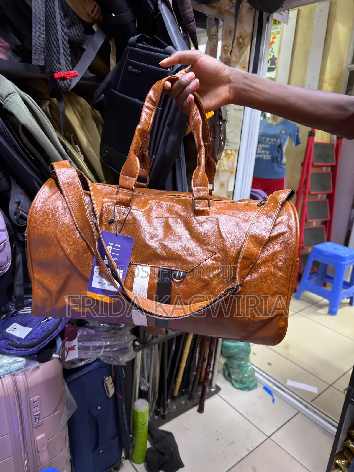 Stylish Leather Duffle Bag/ Gym Bag/Travel Bag