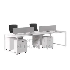 Office Desk; 4 Users Open Plan Office Workstation