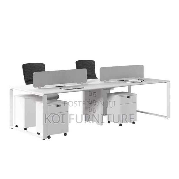 Office Desk; 4 Users Open Plan Office Workstation - thumbnail 4