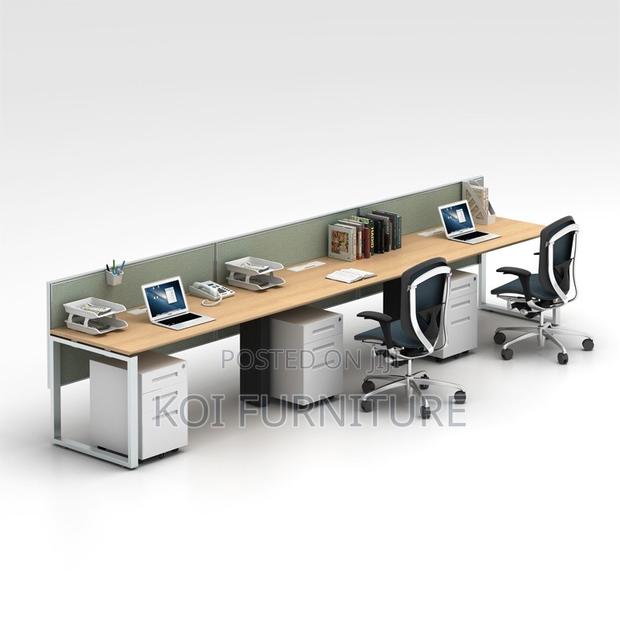 Office Desk; 4 Users Open Plan Office Workstation - thumbnail 7
