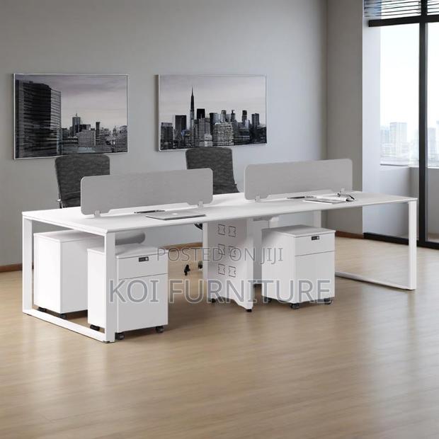 Office Desk; 4 Users Open Plan Office Workstation - thumbnail 9