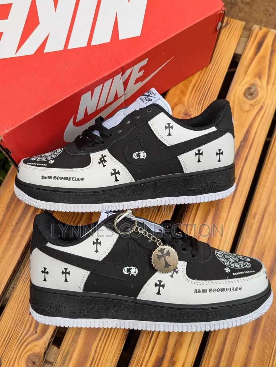 Nike Air Force 1 Chrome Hearts Black/White - Custom Street Sneakers