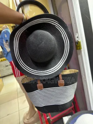 Matching Straw Bag and Hat for Summer