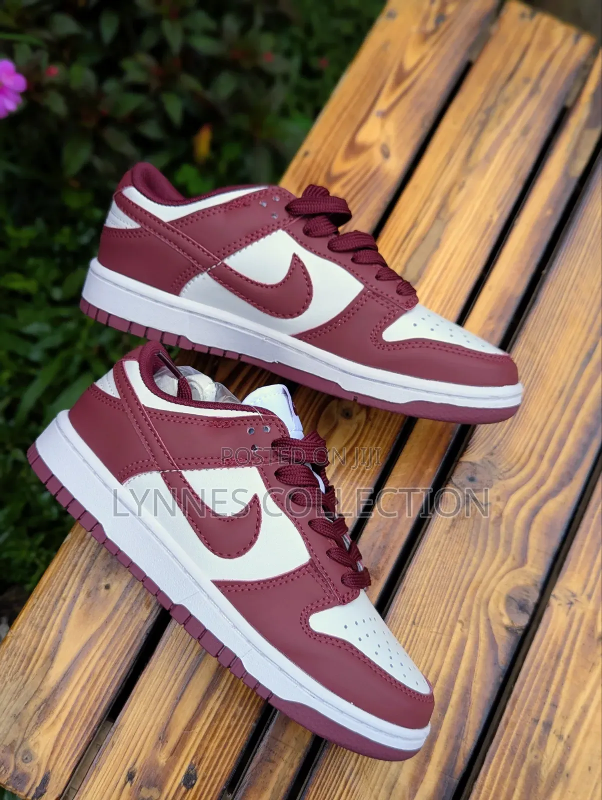 Nike Sb Dunk, Maroon/White Sneakers - Street Skate Shoes