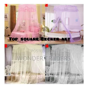*Top Square Double Decker Mosquito Nets* Size; (Free Size,