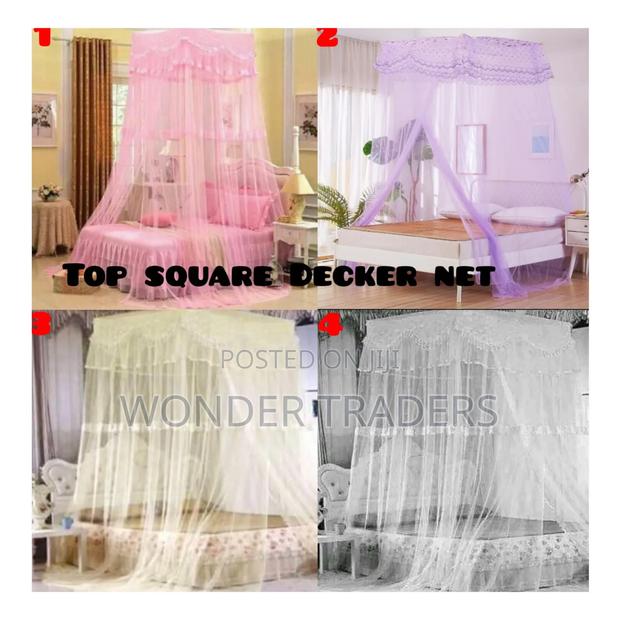 *Top Square Double Decker Mosquito Nets* Size; (Free Size,