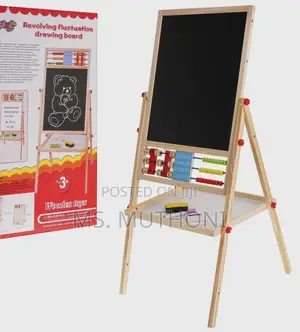 Multifunctional Wooden Double Sided Drawing Board for Children
