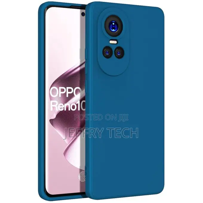 Oppo Reno 10 Silicone Case Cover - Blue, Shockproof, Ultra-Thin