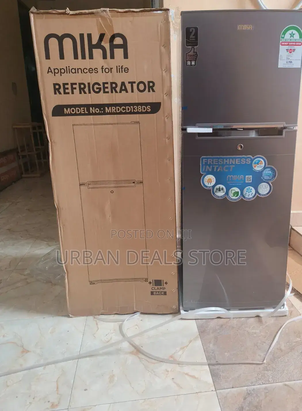 Mika 138 Litres Double Door Refrigerator