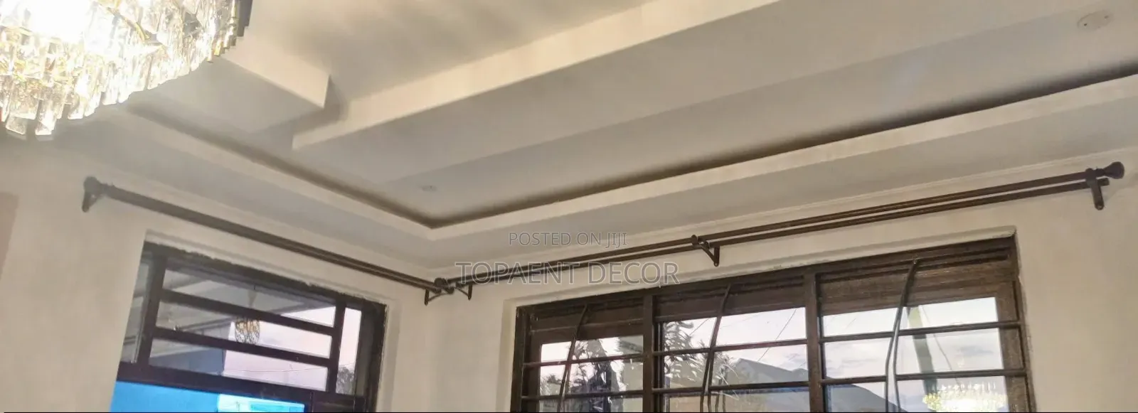 Bronze Double Powder Coated Window and Door Curtain Rods