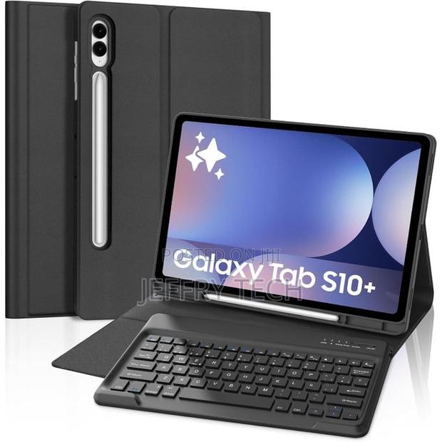 Keyboard Case for Samsung Galaxy Tab S10 Plus 12.4 Inch -Case Black