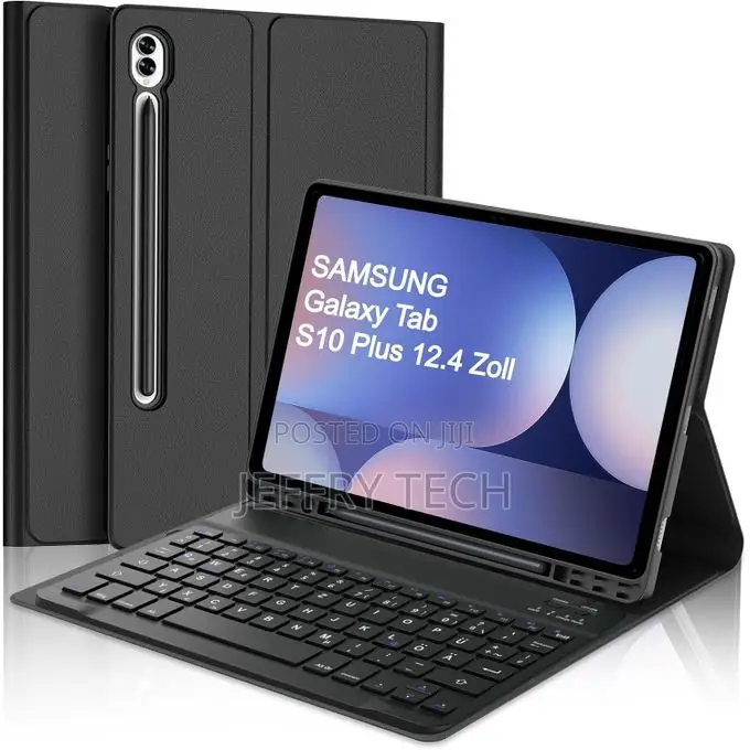 Keyboard Case for Samsung Galaxy Tab S10 Plus 12.4 Inch -Case Black