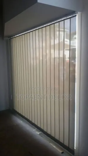 Beige,Whole Window Coverage Window Vertical Blinds