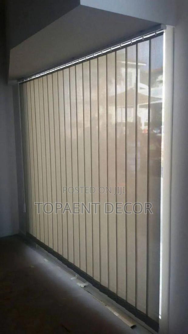 Beige,Whole Window Coverage Window Vertical Blinds