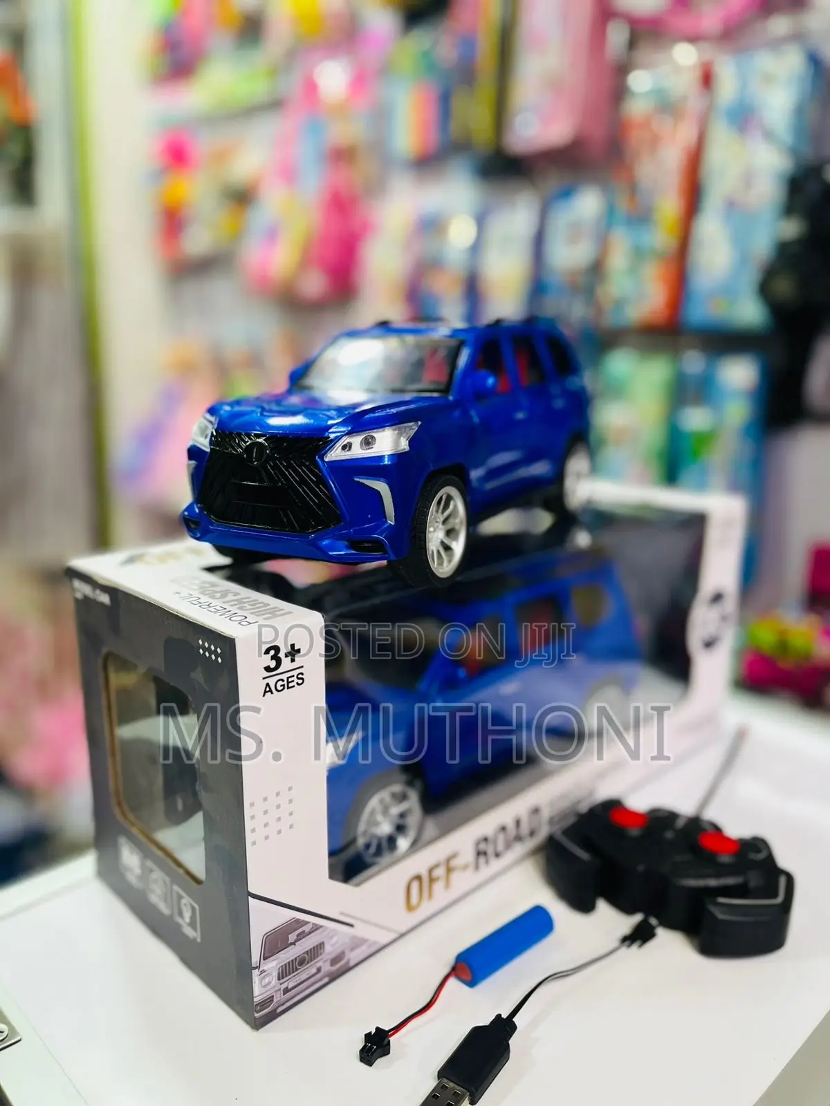 Remote Control Toyota Land Cruiser Prado Toy Vehicle in Blue