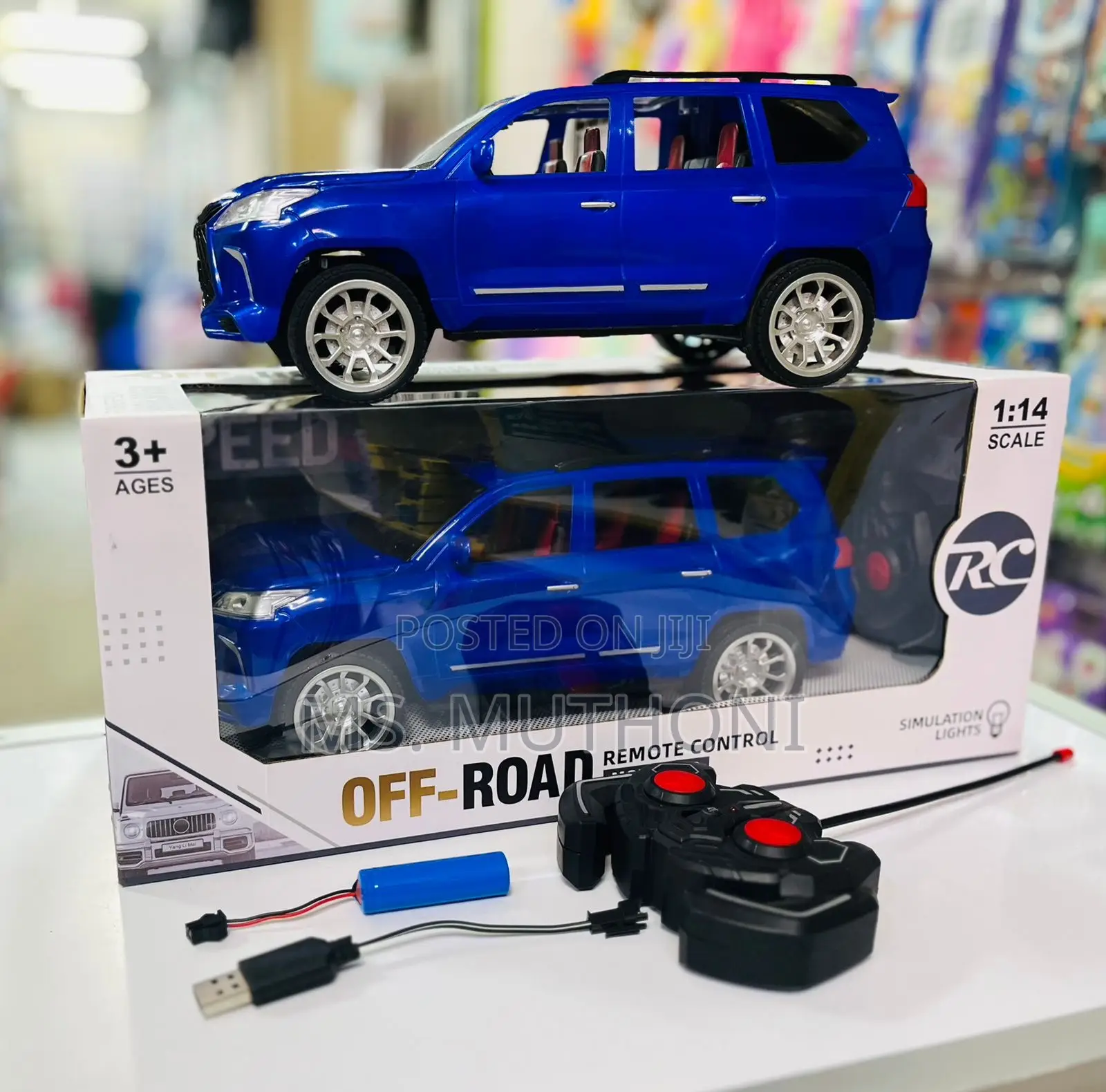 Remote Control Toyota Land Cruiser Prado Toy Vehicle in Blue