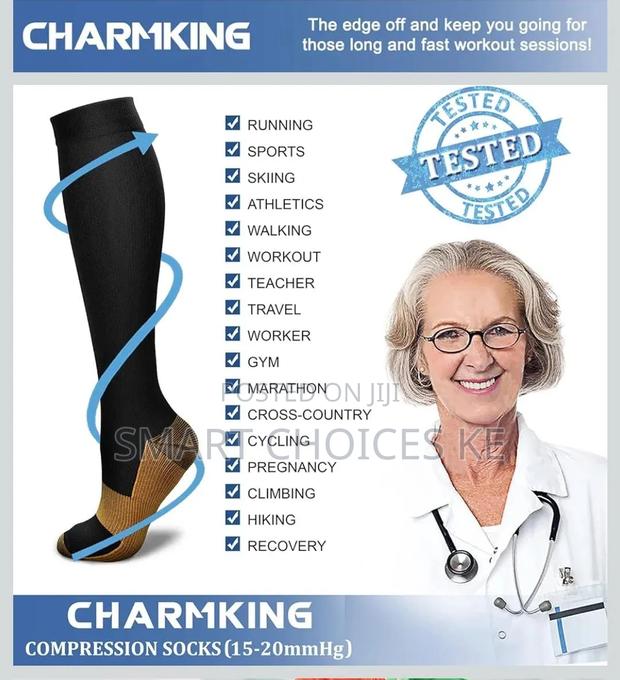 Sports Copper Compression Anti Fatigue Stocking - thumbnail 4