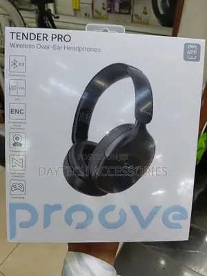 These Are Proove Tender Pro Wireless Over-Ear Headphones in Black.