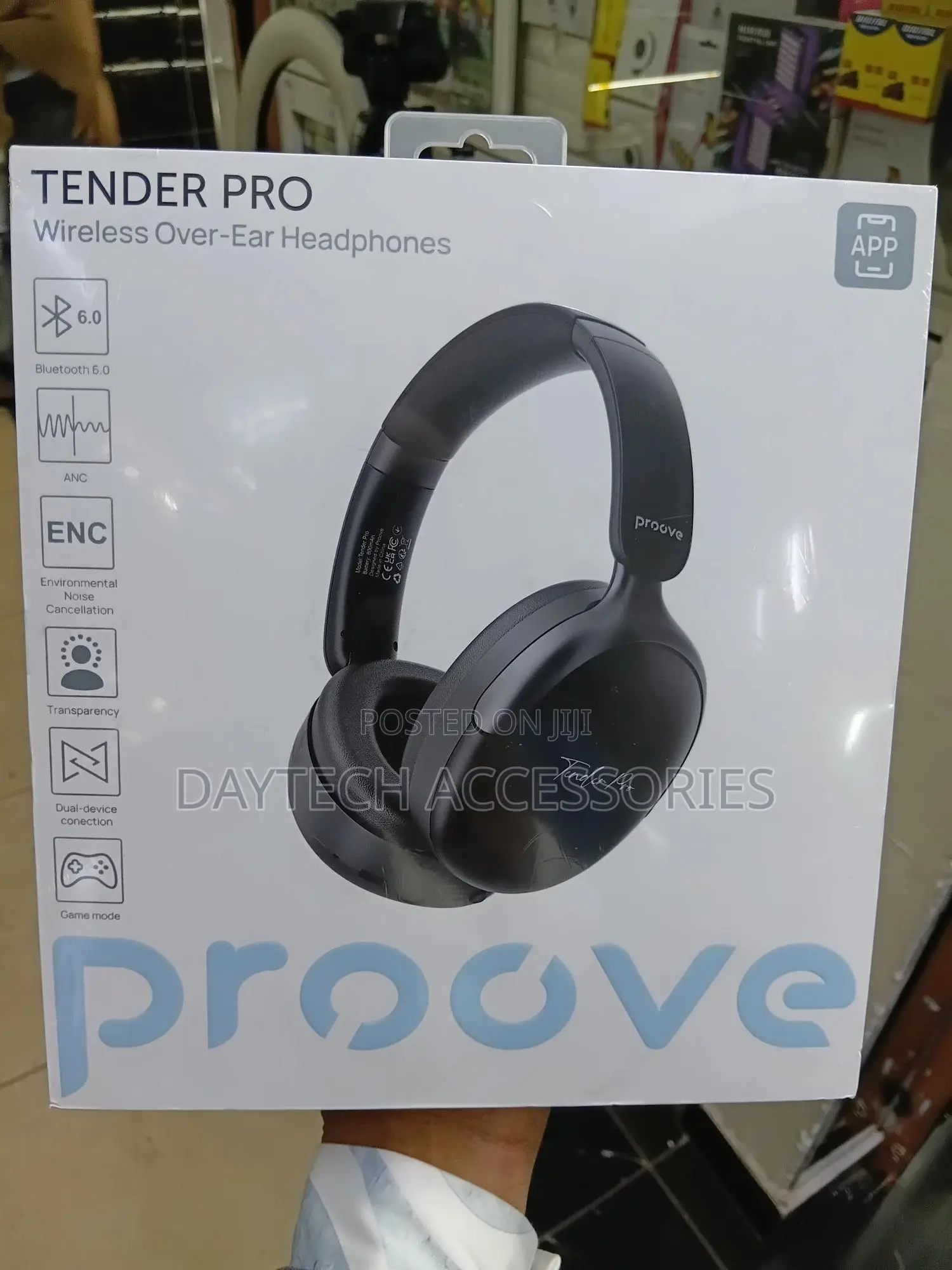 The Proove Tender Pro Wireless Over-Ear Headset - Black