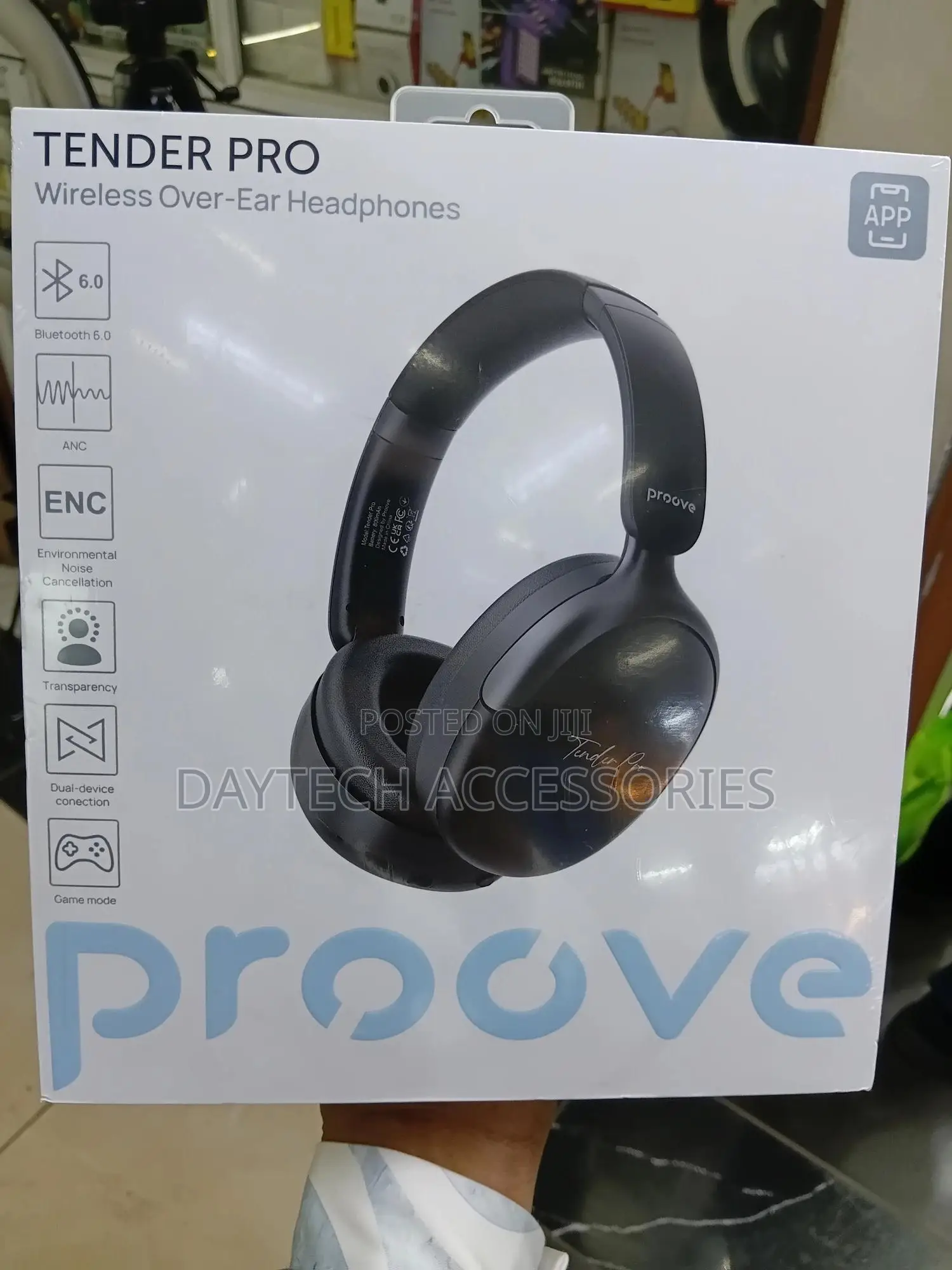 The Proove Tender Pro Wireless Over-Ear Headset - Black