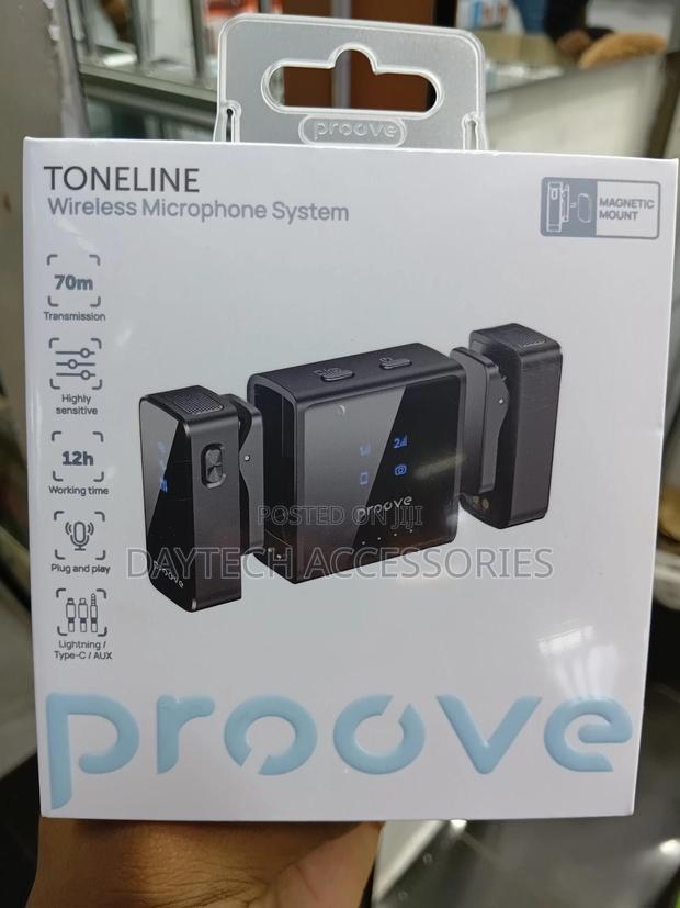 The Proove Toneline Wireless Lavalier Microphone in Black