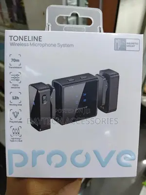 The Proove Toneline Wireless Lavalier Microphone in Black