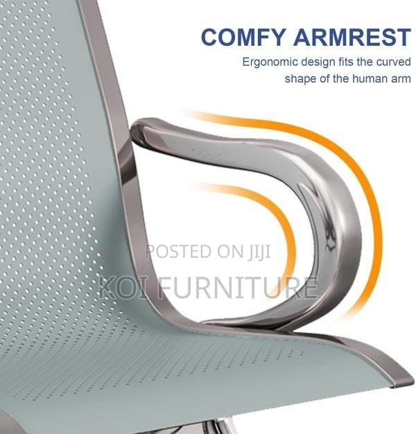 Office Benches; 3-Link Non-Padded Office Waiting Bench - thumbnail 3