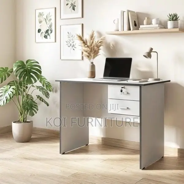 Office Desks; 1.2 Meters Home Office Study Desk With Lockable Drawwers