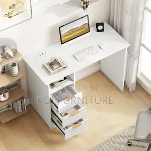 Office Desks; 1.2 Meters Home Office Study Desk With Lockable Drawwers