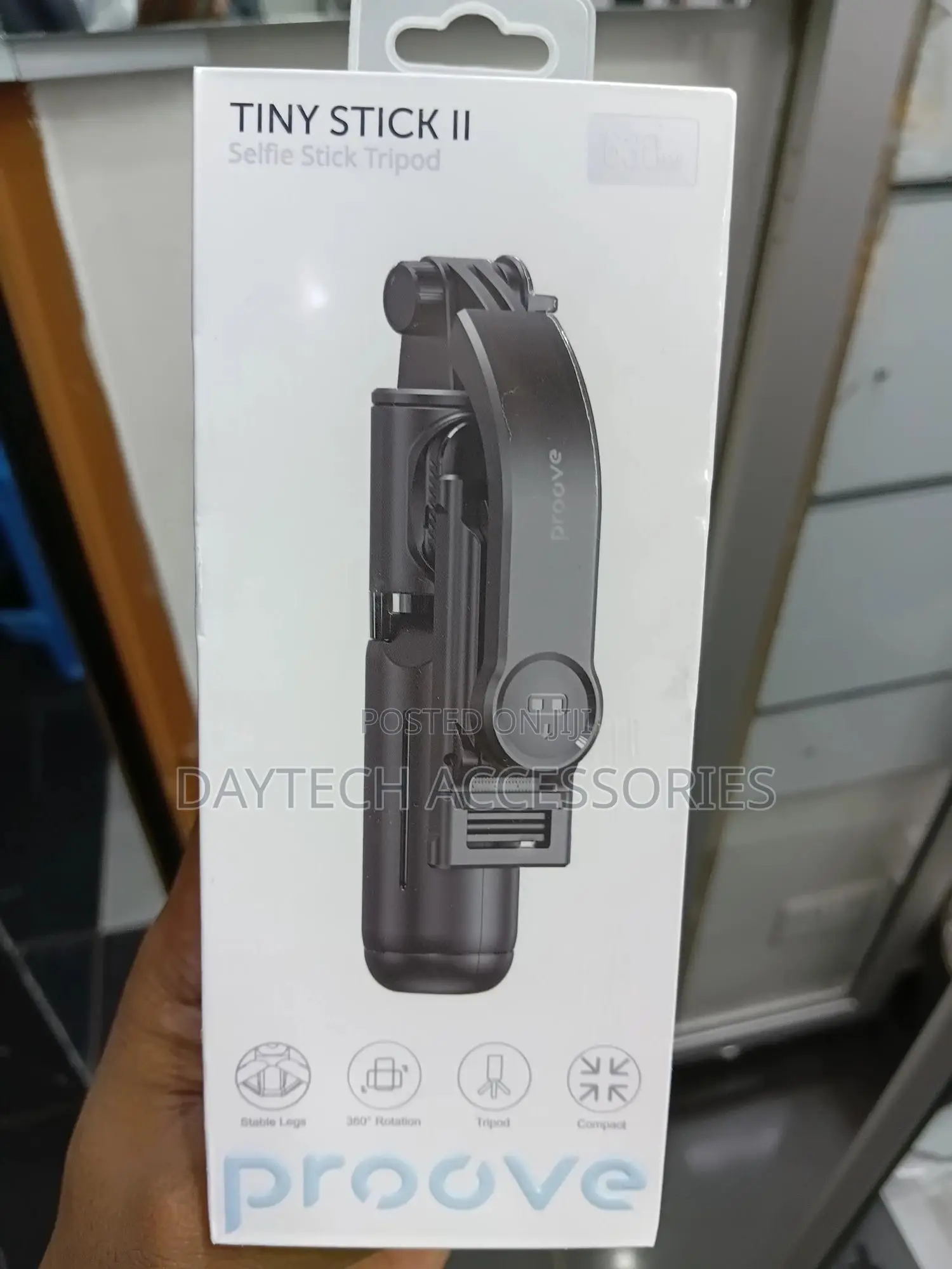 This Is a Proove Tiny Stick Ii Selfie Stick Tripod in Black.