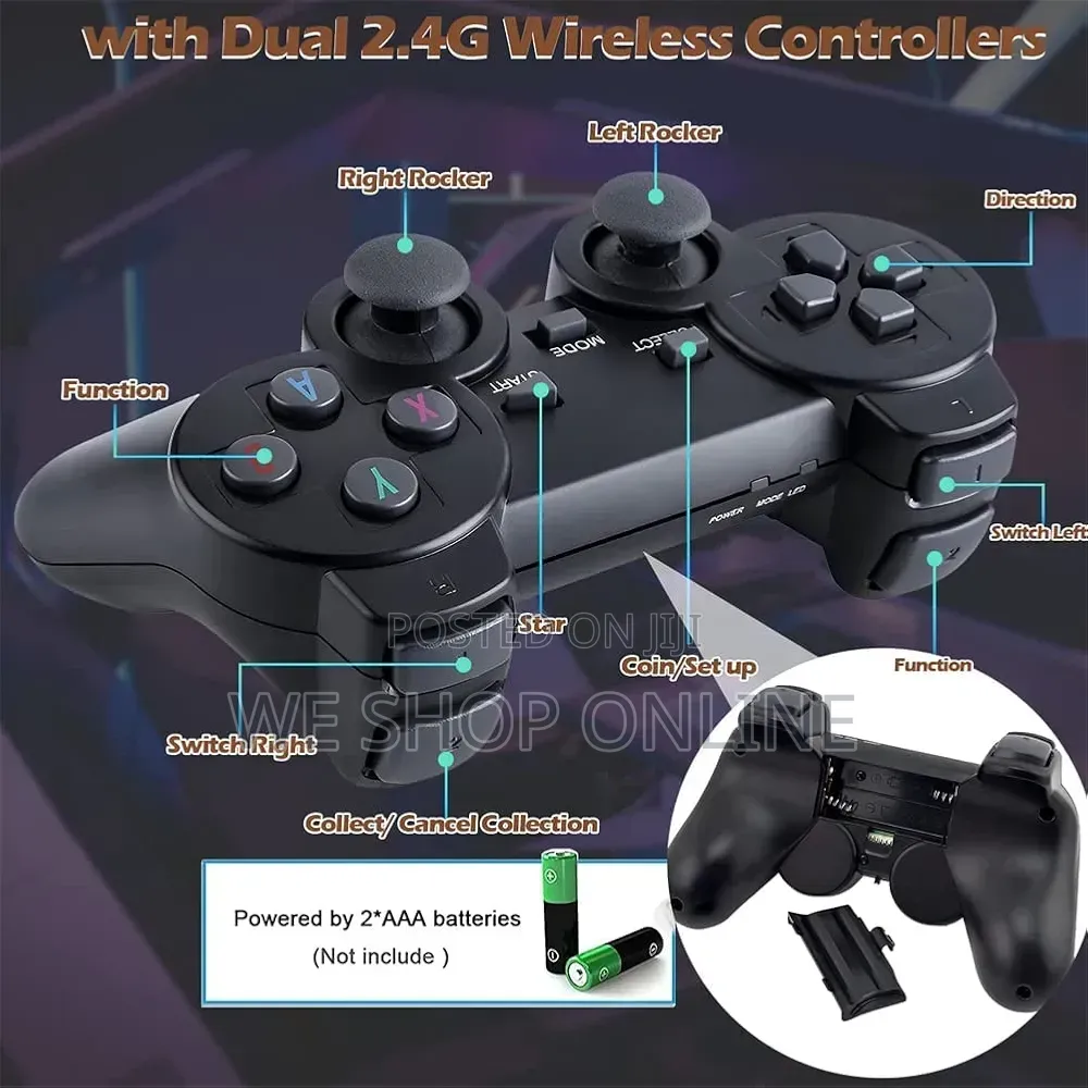 15,000 Game Console With Wireless Controller