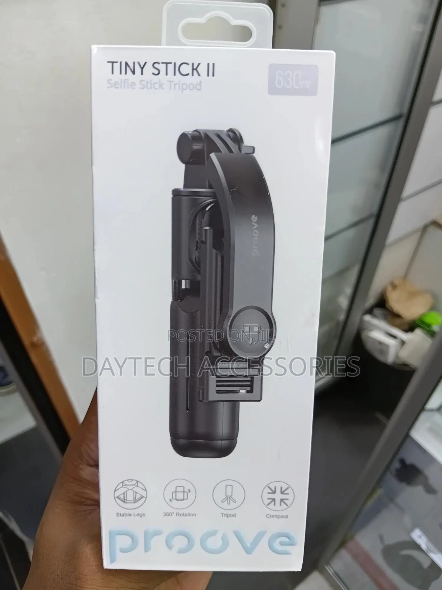 This Is a Proove Tiny Stick Ii Selfie Stick Tripod in Black.