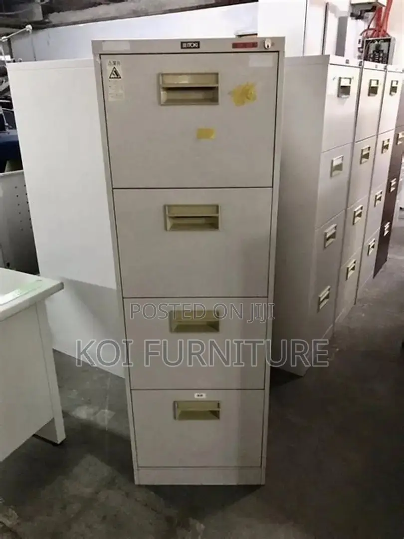 Office Cabinet; Bisley Steel Office Filing Cabinet With 4 Drawers