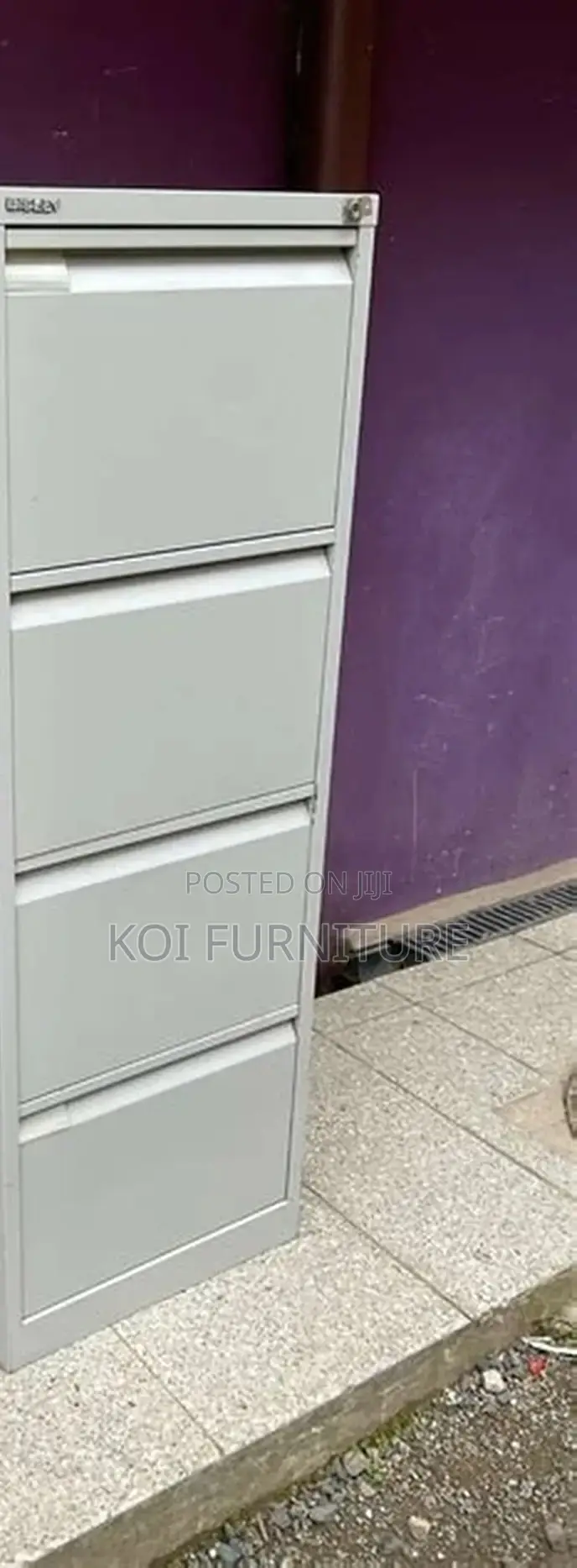 Office Cabinet; Bisley Steel Office Filing Cabinet With 4 Drawers