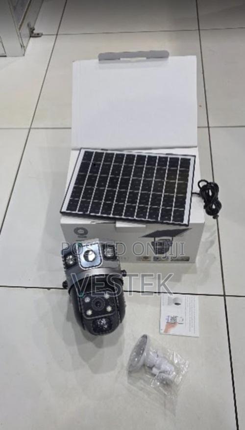Dual Lens 4g Solar Security Camera With Two-Way Audio Motion Sensor