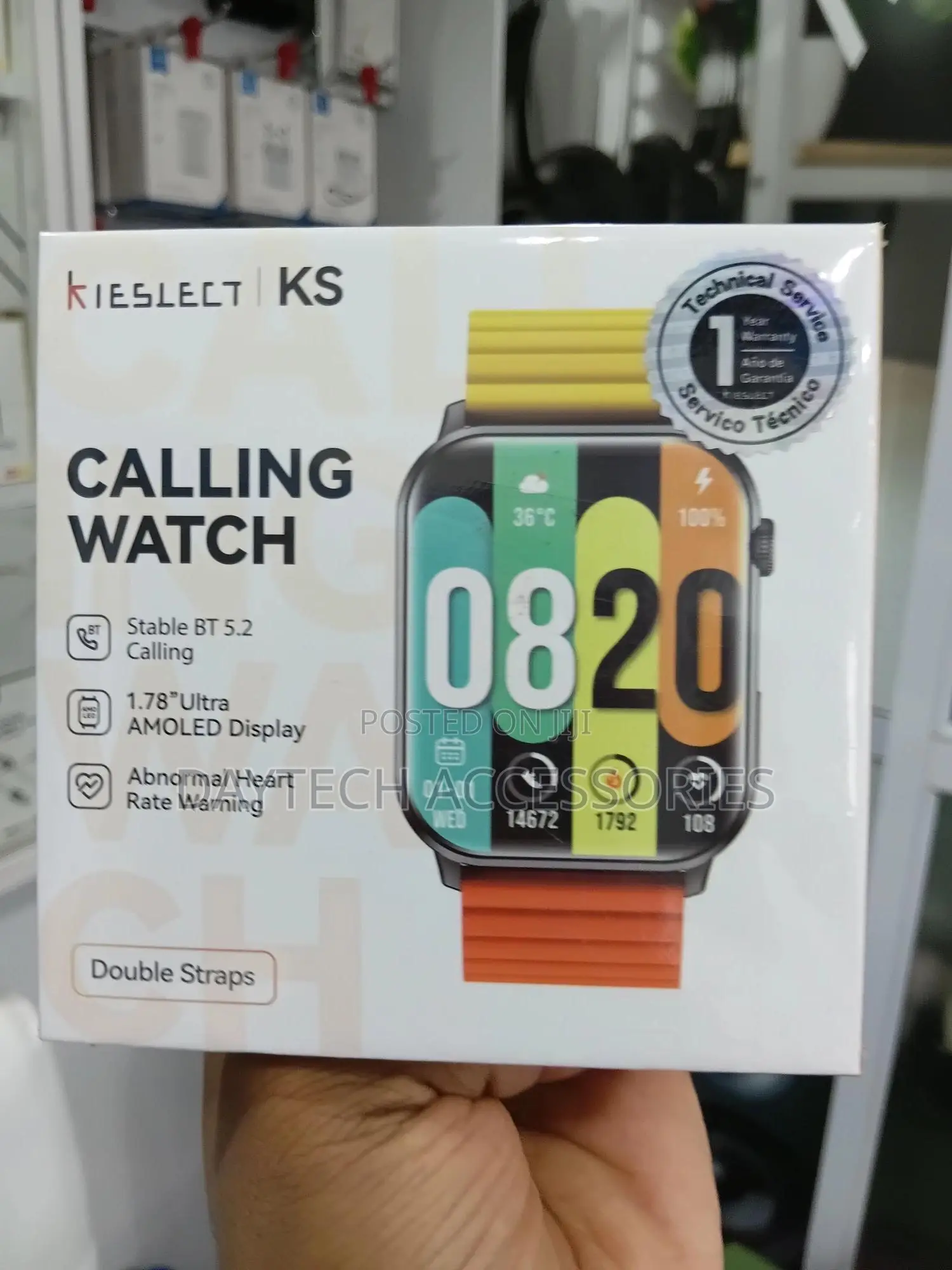 This Is a Kieslect Ks Calling Watch Featuring a 1.78" Amoled Display