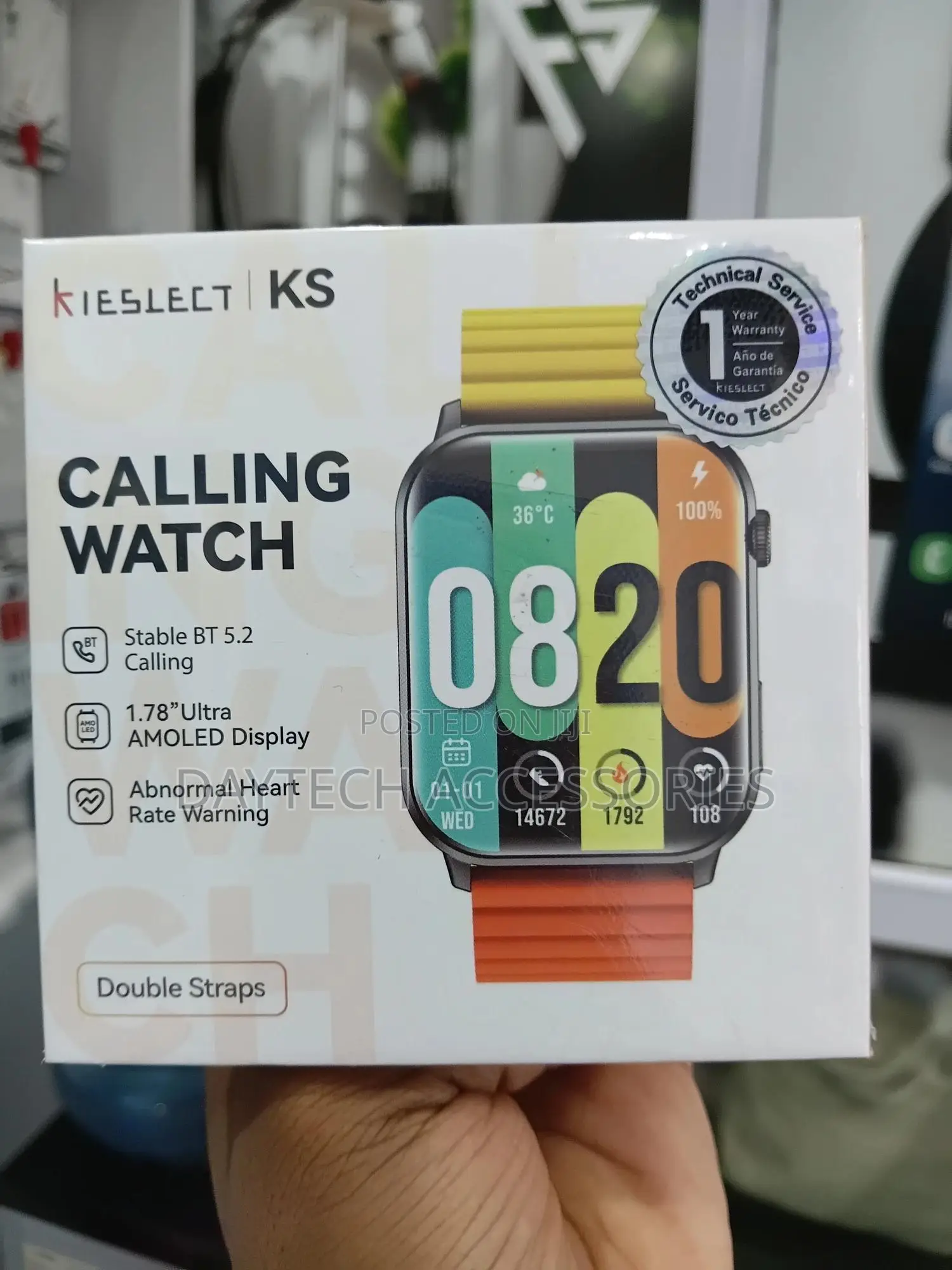 This Is a Kieslect Ks Calling Watch Featuring a 1.78" Amoled Display