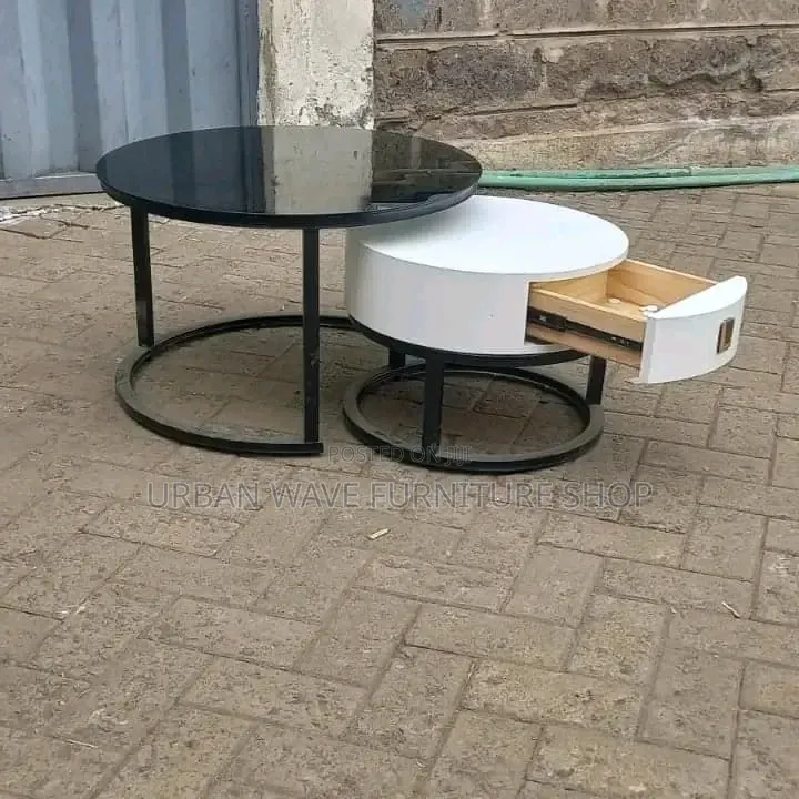 Black  White 2 in 1 Quintessential Coffee Table