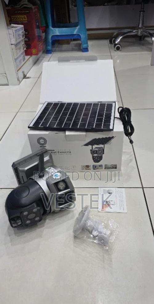 Waterproof Dual Lens Solar CCTV Camera With Motion Alerts