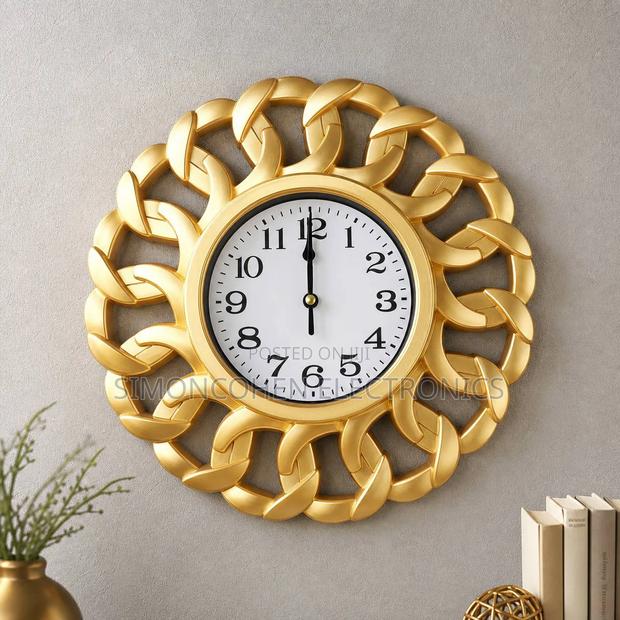Gold Chain Link Clock Decor Standalone 25cm - thumbnail 2